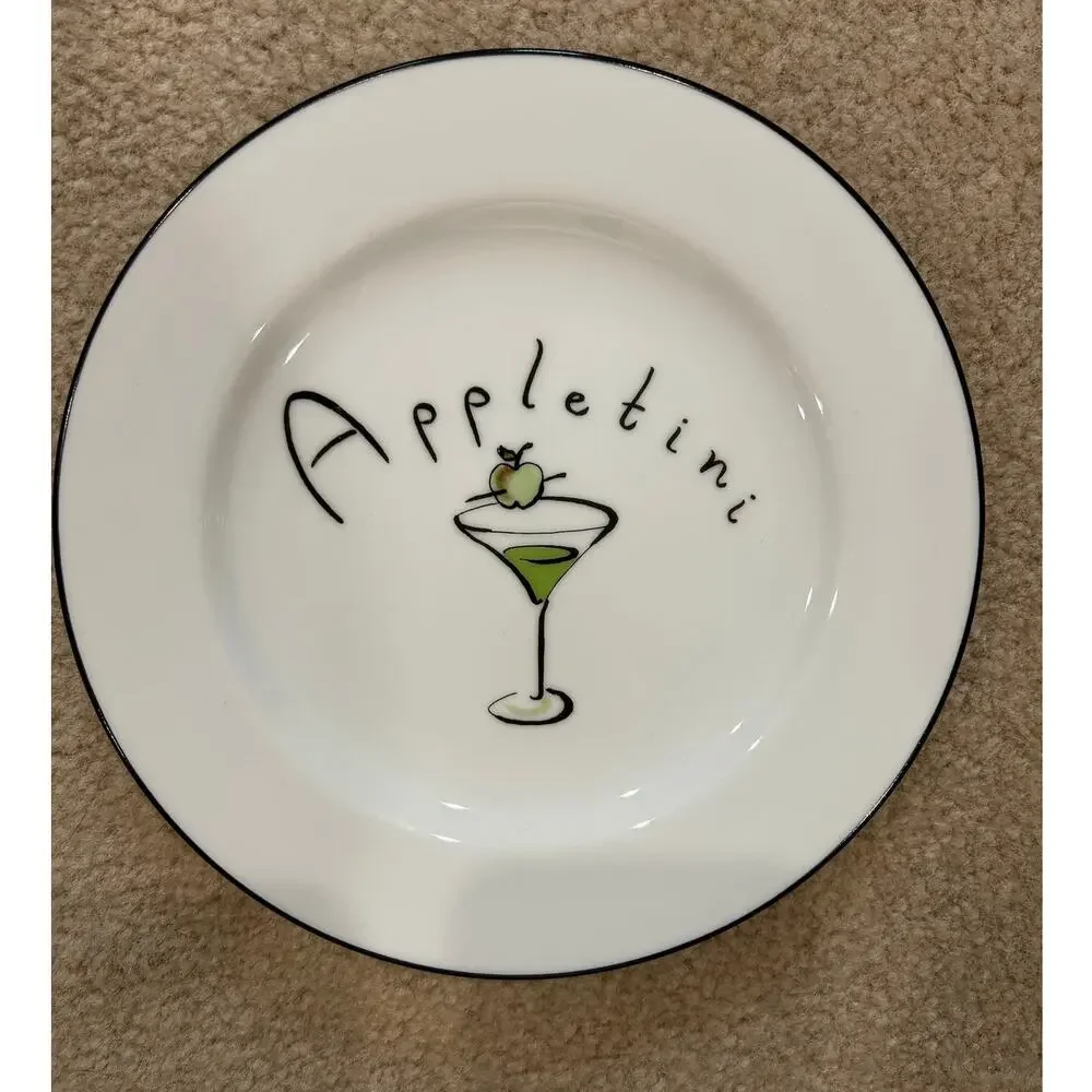Pottery Barn appetizer/cocktail plates set of 4 whimsical